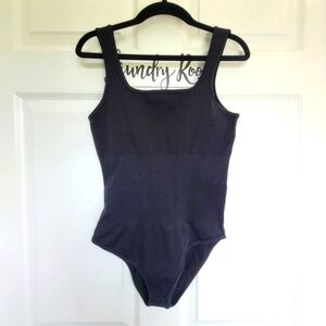 Bodysuit Slimming Ribbed One Piece  with Snap Bottom Women's Size Medium